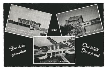 943612 Oostelijk Flevoland Gemalen Mooie oude kaart Onbeschr beschikbaar voor biedingen