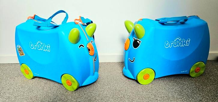 Trunki reiskoffer 2 stuks voor kinderen., Kinderen en Baby's, Speelgoed | Badspeelgoed, Zo goed als nieuw, Ophalen of Verzenden