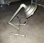 Industriële tafellamp/ bureaulamp van steigerbuis, Huis en Inrichting, Ophalen, Zo goed als nieuw, Metaal, Minder dan 50 cm