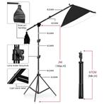 Fotostudio Verlichtingskit - Achtergrond & Softbox Set, Verzenden, Nieuw, Lamp of Flitsset