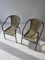 Rattan chairs with metal frames, Tuin en Terras, Tuinstoelen, Ophalen, Gebruikt, Rotan