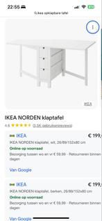 IKEA Norden Opklapbare Tafel, Huis en Inrichting, Tafels | Eettafels, Ophalen of Verzenden