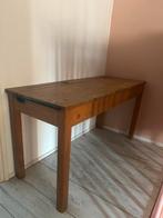 Vintage school bureau hout, Huis en Inrichting, Tafels | Sidetables, Gebruikt, 100 tot 150 cm, Ophalen of Verzenden, 25 tot 50 cm