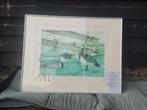 Partij 6 fine art schilderijen Hennie van Dijk 70x90 dieren, Ophalen