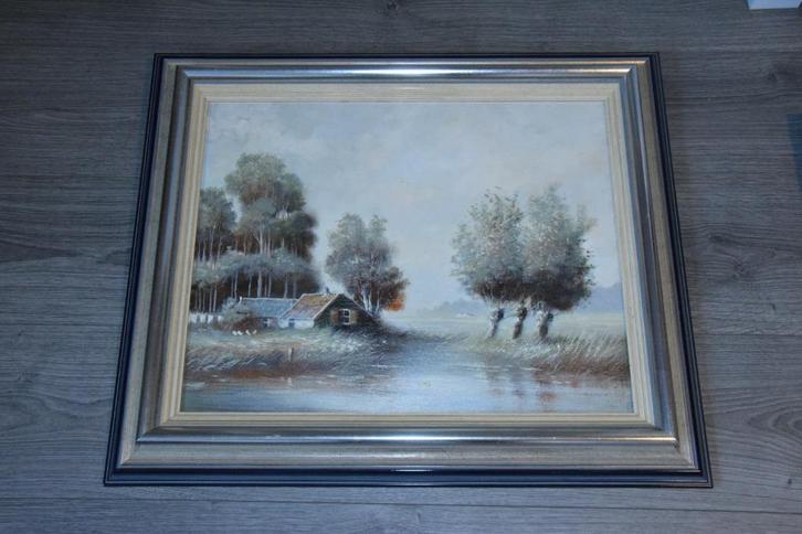 Mooi Landschaps schilderij, Antiek en Kunst, Kunst | Schilderijen | Klassiek, Ophalen of Verzenden