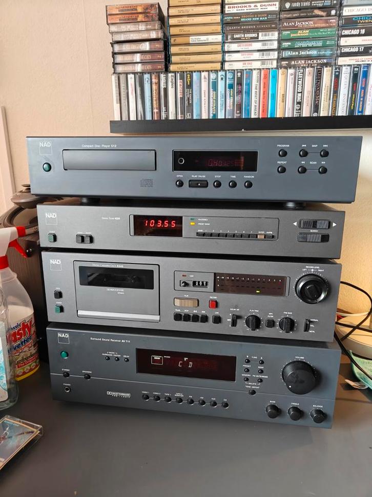 Complete NAD Stereo Set - Versterker, Cassette, Tuner, CD, Audio, Tv en Foto, Stereo-sets, Gebruikt, Cassettedeck, Cd-speler, Tuner of Radio