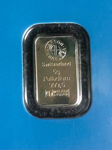 5 gram Palladium gemaakt door Argor-Heraeus beschikbaar voor biedingen