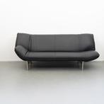2x Leolux Tango 3-zits/223cm Bank Zwart Leer - Gepolijst, Huis en Inrichting, Driepersoons, 75 tot 100 cm, Ophalen of Verzenden
