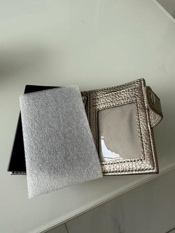 Pasjeshouder echt leer goud zilverkleur nieuw beschikbaar voor biedingen