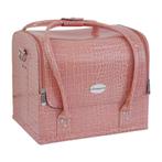 Nagel koffer - Zacht Croco Roze - Handkoffer., Sieraden, Tassen en Uiterlijk, Uiterlijk | Cosmetica en Make-up, Ophalen