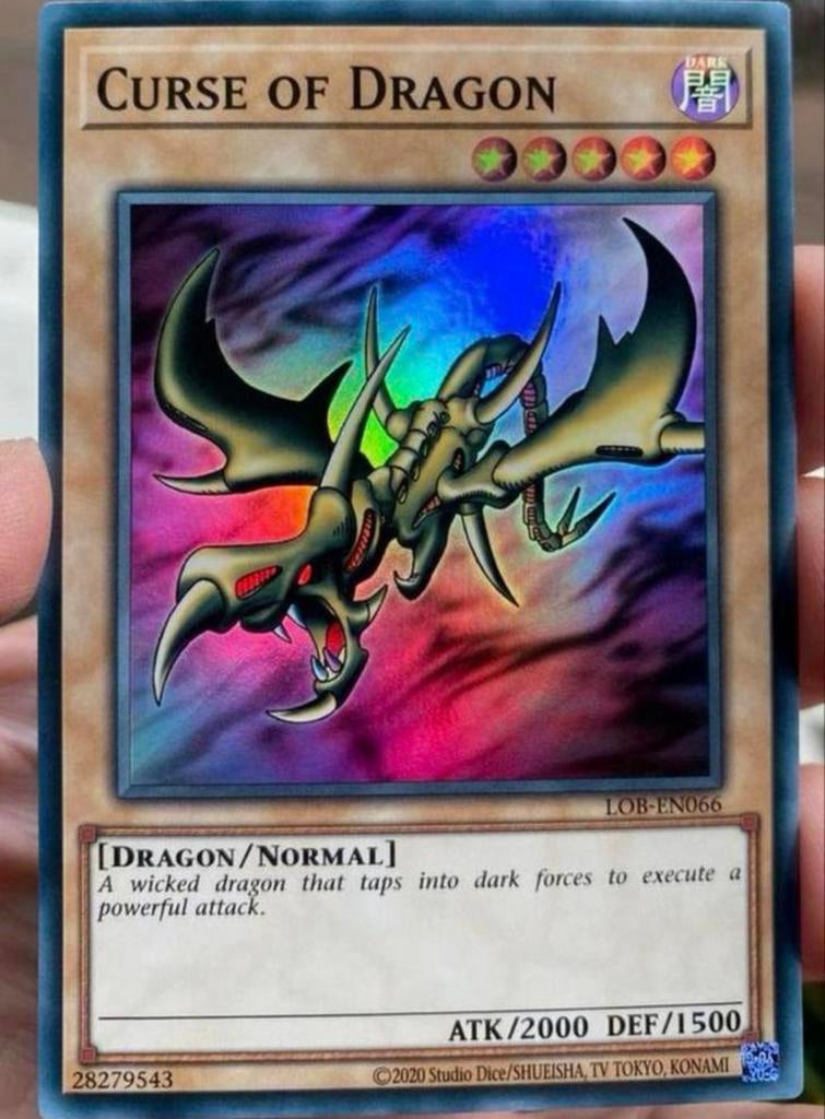 Yu-Gi-Oh! Curse of Dragon LOB Print !, Hobby en Vrije tijd, Verzamelkaartspellen | Yu-gi-Oh!, Ophalen of Verzenden, Zo goed als nieuw