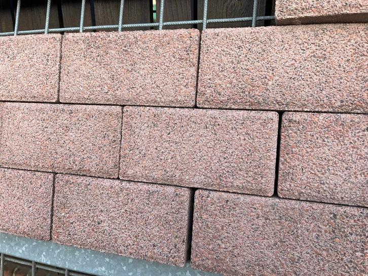Partij betonklinkers roodzwart met structuur, Tuin en Terras, Terrasdelen en Vlonders, Nieuw, Overige materialen, Ophalen of Verzenden