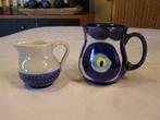 2 blauwe kannetjes, Ophalen of Verzenden