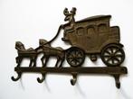 Sleutelrekje kapstok postkoets koets met paarden koetsier, Antiek en Kunst, Ophalen of Verzenden