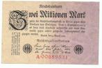 2 miljoen mark  1923  bankbiljet niet euro  Nr. 122, Los biljet, Duitsland, Ophalen of Verzenden