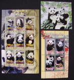- 542 - 3 Blokken/blokje met Panda Beren., Postzegels en Munten, Postzegels | Thematische zegels, Ophalen of Verzenden, Gestempeld