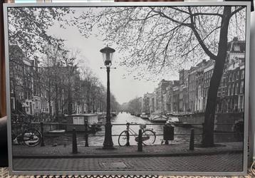 Canvas Schilderij Amsterdam 100x140cm beschikbaar voor biedingen