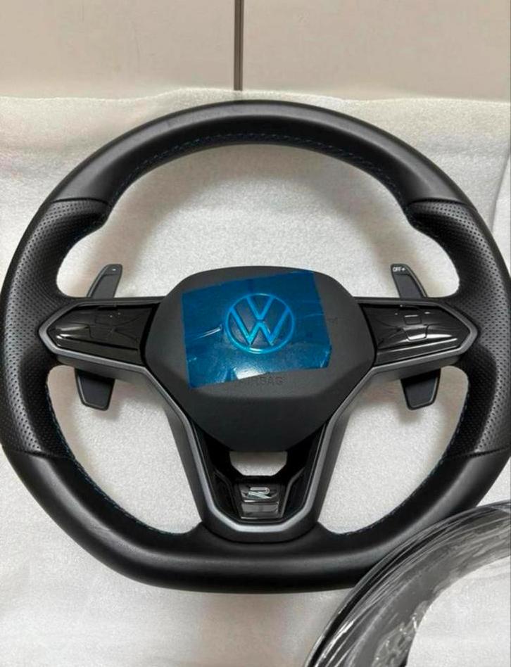 Vw Golf 8 VIII R stuurwiel/stuur F1 blauw stiksel NIEUW ✅, Auto diversen, Tuning en Styling, Ophalen of Verzenden