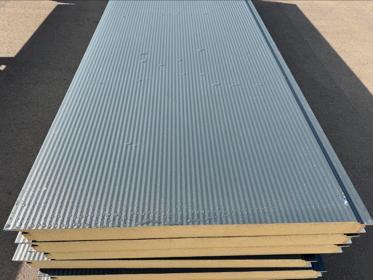 Sandwichpanelen wand Antraciet 80mm diverse kleuren!, Doe-het-zelf en Verbouw, Platen en Panelen, Nieuw, Overige materialen, Ophalen