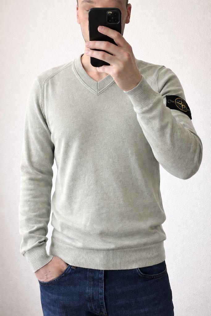 Stone Island Trui - Stijlvol en Comfortabel, Kleding | Heren, Truien en Vesten, Zo goed als nieuw, Maat 48/50 (M), Grijs, Ophalen