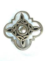 Pewter/tinnen keltische vintage broche, Overige materialen, 4 tot 7 cm, Gebruikt, Verzenden