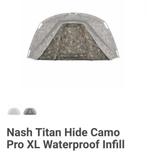 !!GEZOCHT!! Nash Titan Hide Camo XL  waterproof infill, Ophalen of Verzenden, Gebruikt, Overige typen