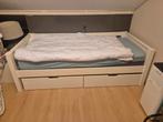 Eenpersoonsbed met lades. 200 x 90, Ophalen, 90 cm, Eenpersoons, Wit