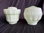 Thabur Art Deco plafondlampenkappen opalineglas, Ophalen of Verzenden, X, Art Deco, Glas