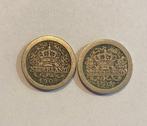 2 oude Nederlandse 5 cent munten - 1907 & 1908, Ophalen of Verzenden, Koningin Wilhelmina, 5 cent, Losse munt
