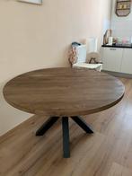 HSM Collection ronde eettafel Oakland 130cm - mangohout, Huis en Inrichting, Tafels | Eettafels, Ophalen, Gebruikt, Rond, Vier personen