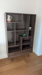 WOOOD Prato open vitrinekast - walnoot kleur, Ophalen, Met plank(en), Gebruikt, 100 tot 150 cm