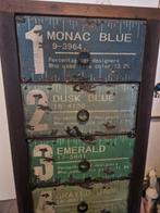 Industrieel ladekastje met 5 genummerde lades, Huis en Inrichting, Kasten | Ladekasten, Minder dan 50 cm, Gebruikt, 5 laden of meer