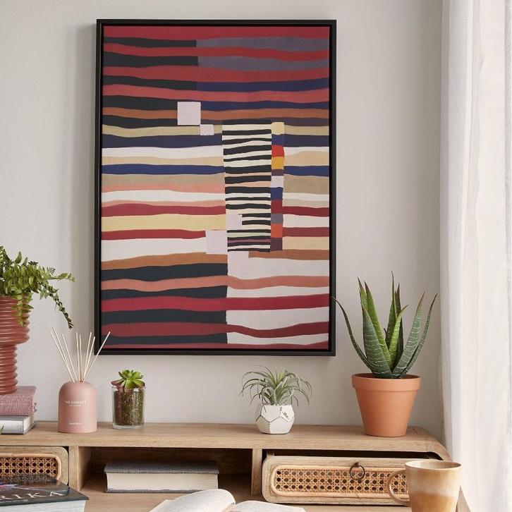 Kave Home Djelia schilderij 50 x 70, moderne print met lijst, Huis en Inrichting, Woonaccessoires | Schilderijen, Tekeningen en Foto's