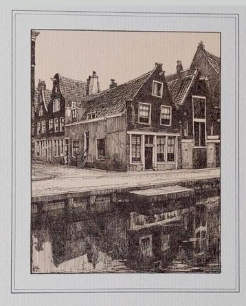 Prent Passeerdersgracht Amsterdam 1970 beschikbaar voor biedingen