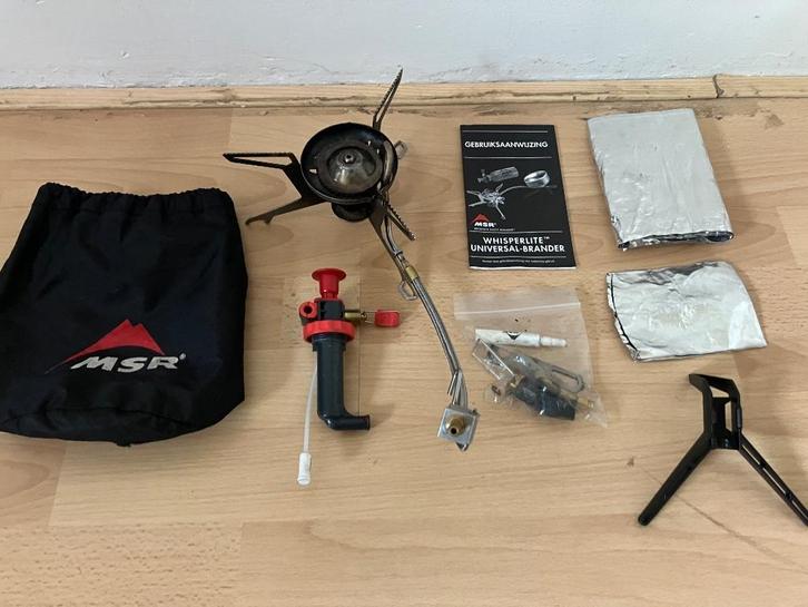 MSR Whisperlite Universal brander incl fles naar keuze, Caravans en Kamperen, Kampeeraccessoires, Gebruikt, Ophalen