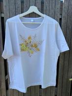 T-shirt wit met gouden pailletten applicatie – maat 48, Wit, Maat 46/48 (XL) of groter, Ophalen of Verzenden, Zo goed als nieuw
