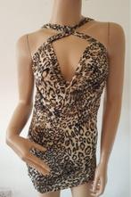 Leuke sexy tijgerprint top of mini jurkje maat UK10, Bruin, Ophalen of Verzenden, Zo goed als nieuw, Maat 36 (S)