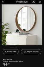 Ikea Stockholm Spiegel 80cm Walnootfineer., Huis en Inrichting, Ophalen, Rond, Zo goed als nieuw, 75 tot 100 cm