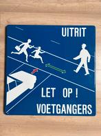 Verkeersbord Uitrit let op Voetgangers 60 x 60 cm, Ophalen of Verzenden