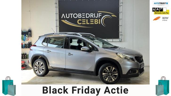 Peugeot 2008 1.2 PureTech GT-Line 2018 GRIJS PANO|CAMERA|AUT, Auto's, Peugeot, Bedrijf, Te koop, ABS, Achteruitrijcamera, Airbags