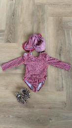 Baby meisjes badpak hoed en schoentjes maat 74/80, Kinderen en Baby's, Gebruikt, Meisje, Badpak, Ophalen of Verzenden