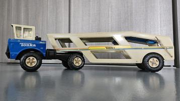 Vintage Tonka autotransporter – staal, jaren ’70/’80 beschikbaar voor biedingen