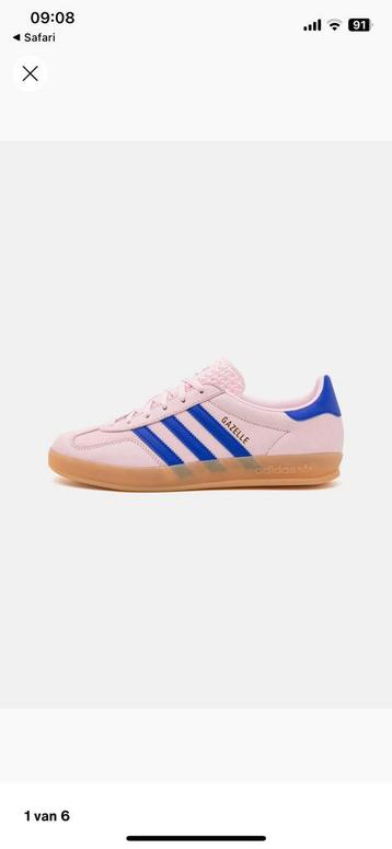 ADIDAS GAZELLE INDOOR W Clear Pink / Lucid Blue / Gum beschikbaar voor biedingen