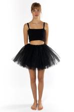 Zwarte Tutu Tule rok tulerok rokje 140-146/XS-S zwart, Carnaval, Ophalen of Verzenden, Zo goed als nieuw, Kleding