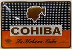 Cohiba Habana Cuba sigaren reclamebord van metaal wandbord, Verzamelen, Nieuw, Reclamebord, Ophalen of Verzenden