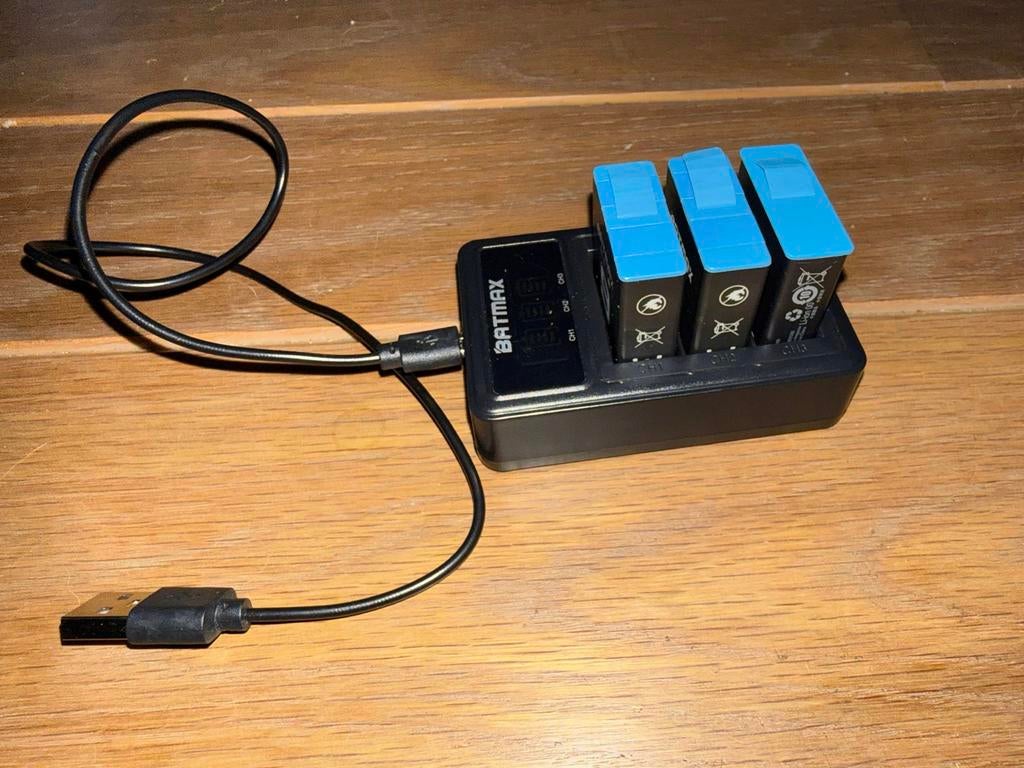 GoPro Hero 9/10/11/12 Accus + Oplader, Audio, Tv en Foto, Actiecamera's, Ophalen, Gebruikt, GoPro