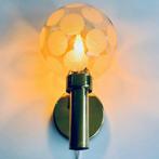 Deens vintage Mid Century design LAMP messing Scandinavië, Huis en Inrichting, Lampen | Wandlampen, Verzenden, Gebruikt, Glas