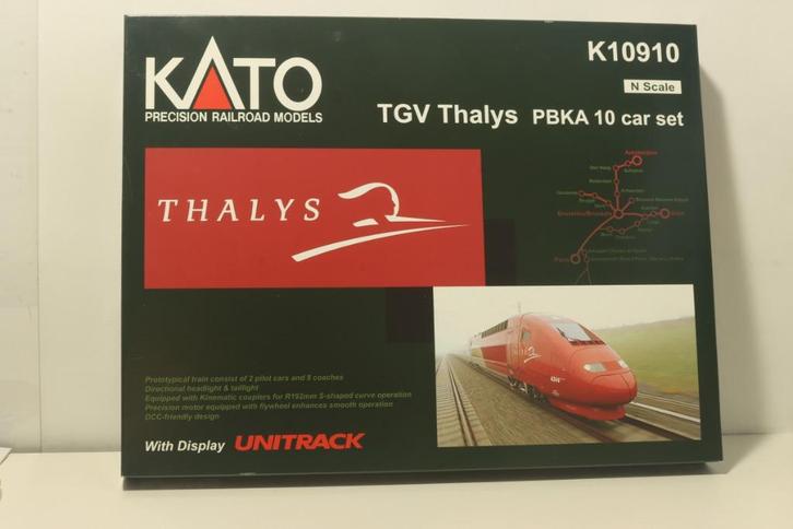 Gereserveerde 10-delige set TGV Thalys, rood/zilver, SNCF, Hobby en Vrije tijd, Modeltreinen | N-Spoor, Nieuw, Treinset, Gelijkstroom