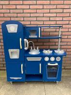 Stoere blauw speelgoed keukentje, evt met pizza, saus etc, Ophalen, Gebruikt, Hout, Speelkeuken