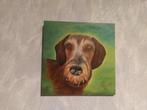 Hond terriër schilderij 20 x 20 cm, Ophalen